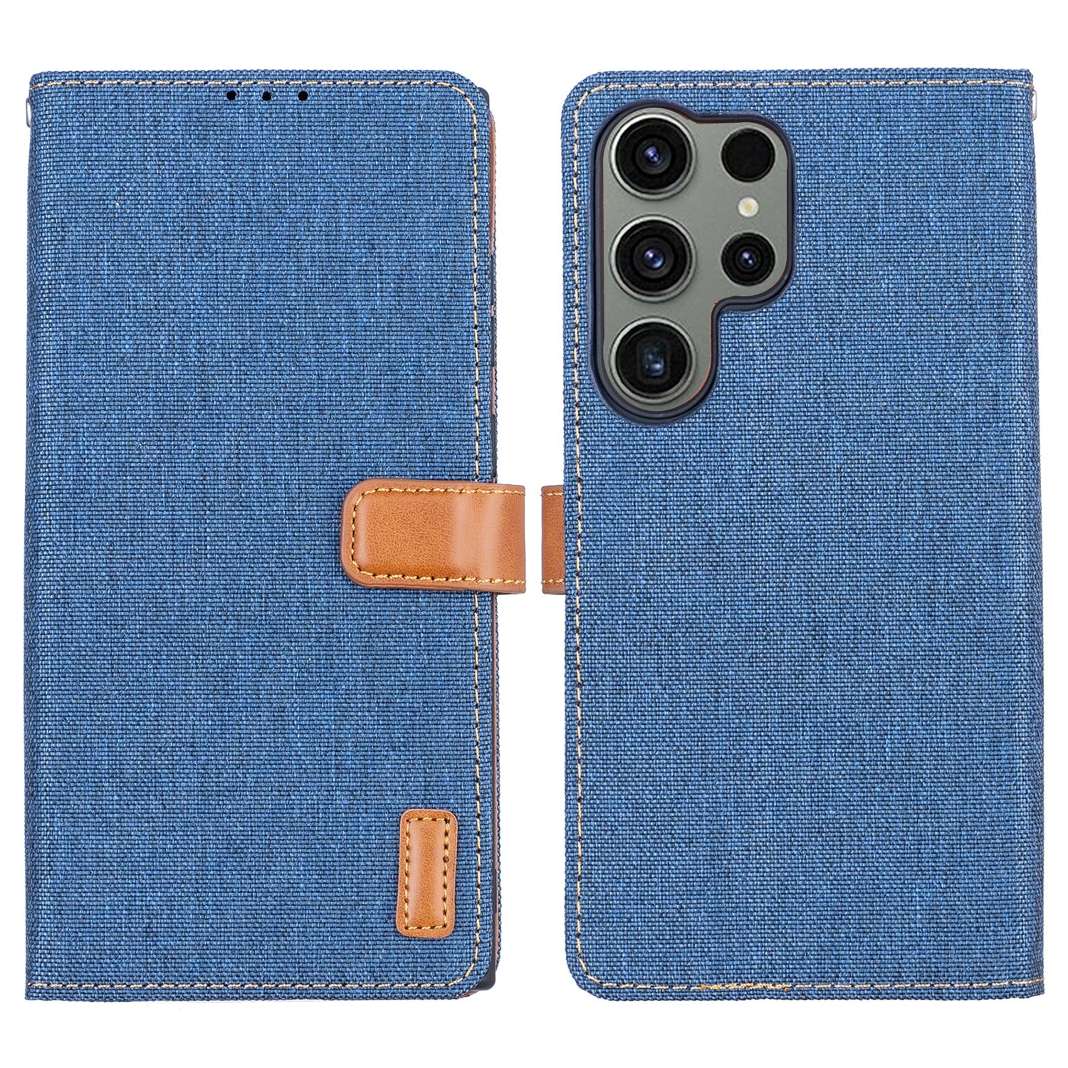 For Samsung Galaxy S23 Ultra PU Leather Stand Case Jeans Cloth Wallet Protective Phone Cover For Samsung Galaxy S23 Ultra PU Leather Stand Case Jeans Cloth Wallet Protective Phone Cover